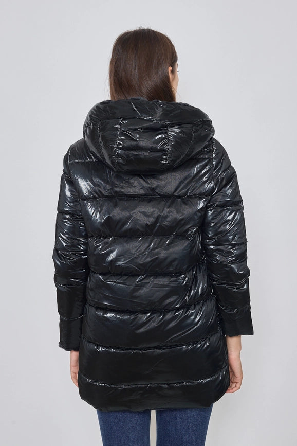 Reversible Shiny Down Black-Puffer Jackets-Frime-S-Black-Urbanheer
