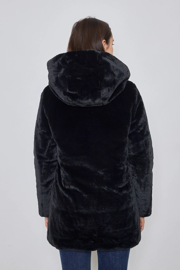 Reversible Shiny Down Black-Puffer Jackets-Frime-S-Black-Urbanheer