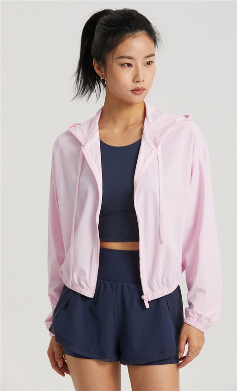 Revival Zipper Outdoor Lightweight Jacket Hoodie Baby Pink-Hoodie-91thelabel-S-Urbanheer