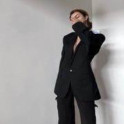 Reworked Black Blazer with Open Back and White Bows-Blazer-London Atelier Byproduct-S//M-Black-Urbanheer