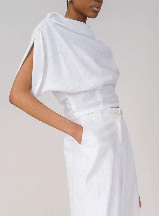 Rhea Linen Top-Top-Haveli-S-White-Urbanheer