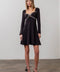 Rhinestone Detail Flare Mini Dress-Dress-Moon River-XS-BLACK-Urbanheer