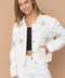 Rhinestone Stars On Denim Jacket Off White-Jacket-Blue B-S-OFF WHITE-Urbanheer