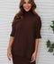 Rib Contrast Short Sleeve Top