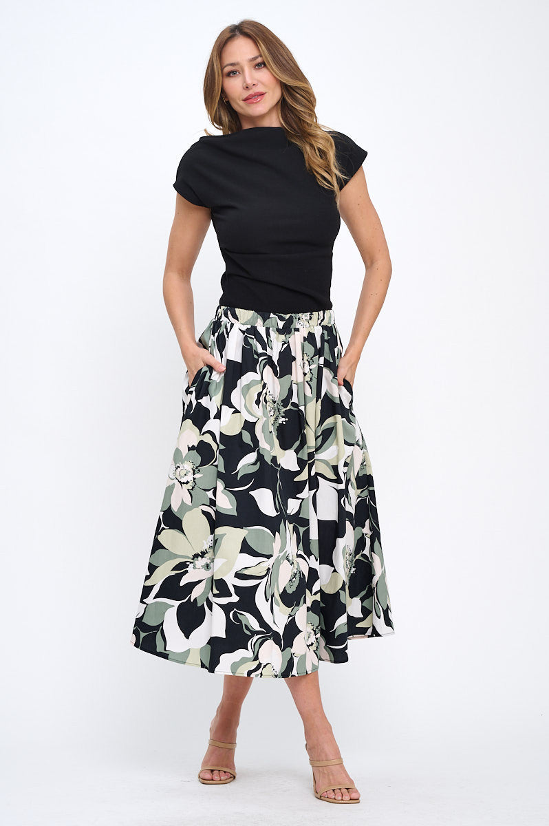 Rib Knit Cowl neck Short Sleeve Top-New Arrival-Reneecollection-Small-BLACK-Urbanheer