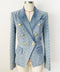 Rich Jacquard Denim Blazer