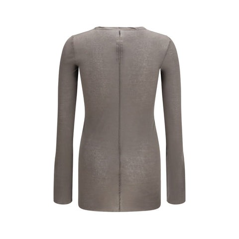 Rick Owens Brown Cotton Long Sleeve T-Shirt