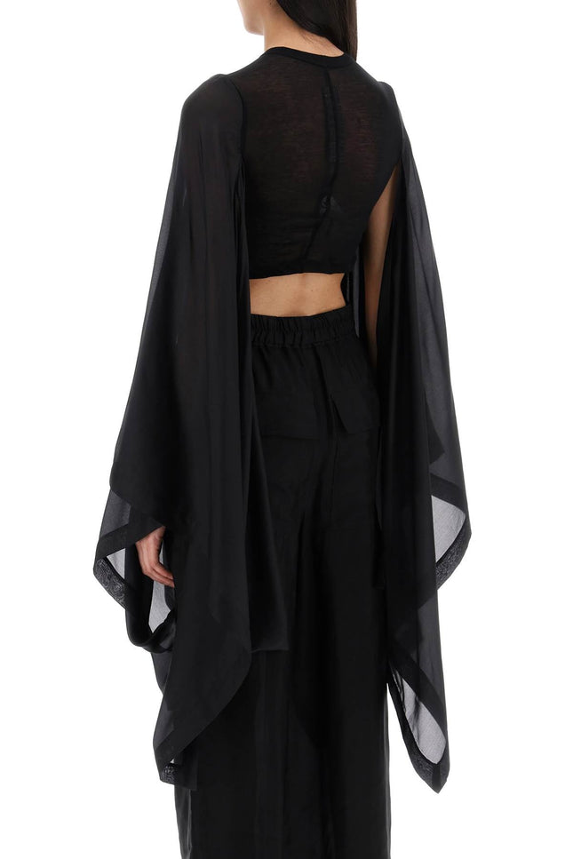 Rick owens "cropped top with cape sleeves"-women > clothing > tops-Rick Owens-Urbanheer