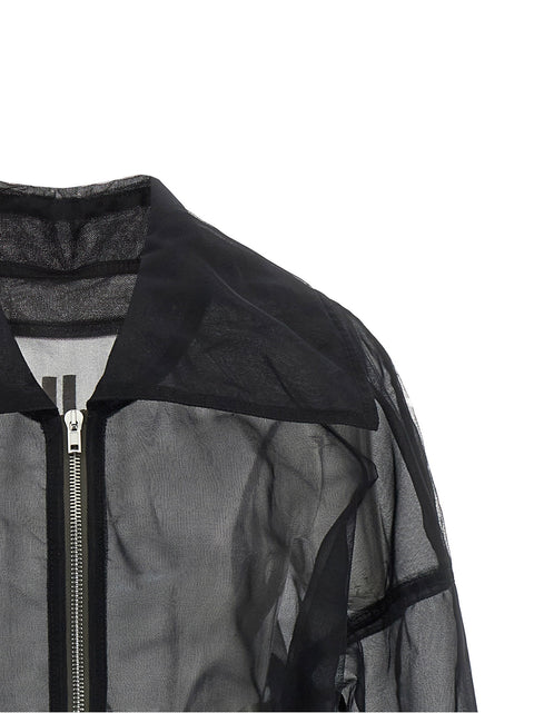 Rick Owens Dracucollar Cropped Bomber Jacket