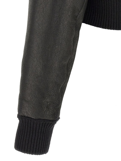 Rick Owens Flight Jkt Cropped Bomber Jacket