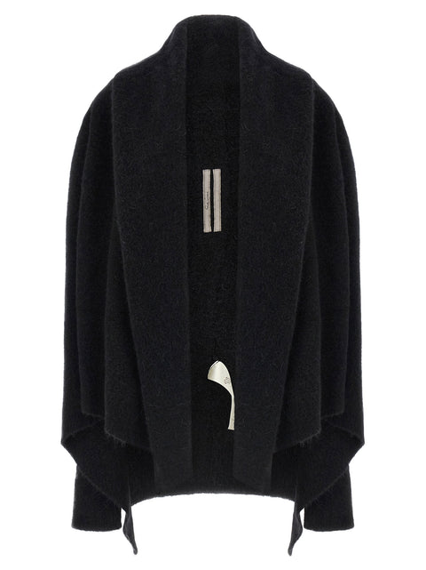 Rick Owens Hooded Medium Wrap Cardigan