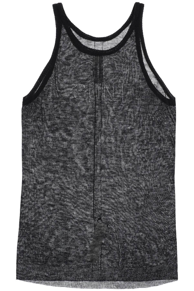 Rick owens "knitted tank top with perforated-men > clothing > t-shirts and sweatshirts > t-shirts-Rick Owens-os-Black-Urbanheer