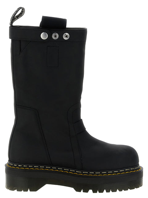 Rick Owens Quad Sole Pull On Dr.martens X Rickowens Boots