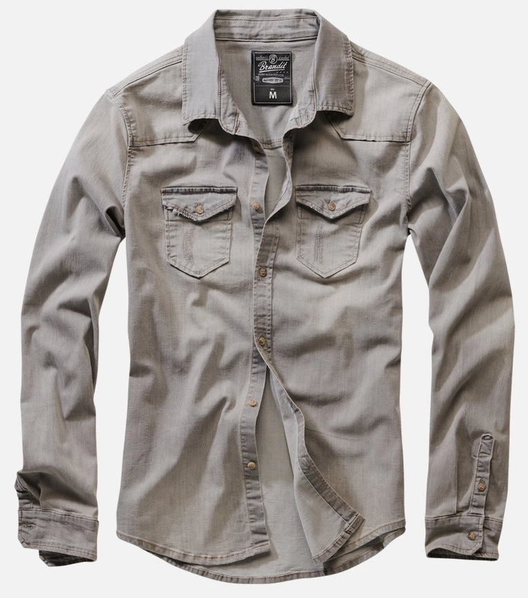 Riley Denim Shirt-Shirt-Norvine-S-Denim Grey-Urbanheer
