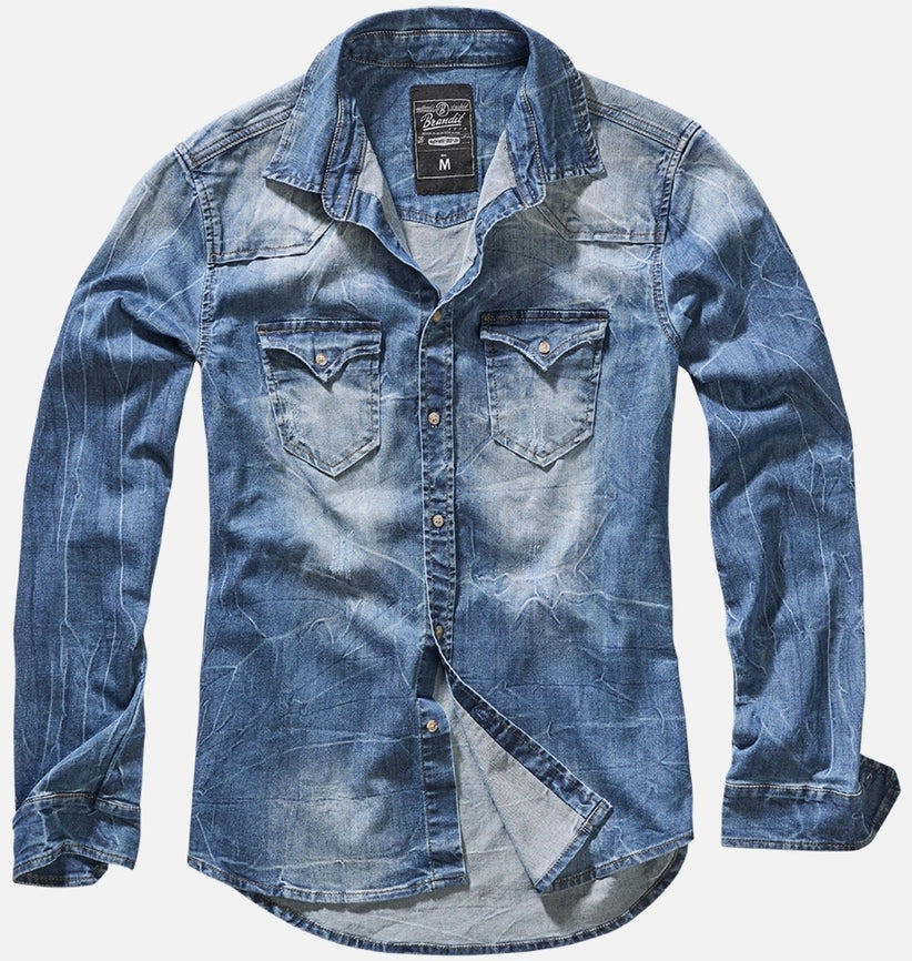 Riley Denim Shirt-Shirt-Norvine-S-Denim blue-Urbanheer