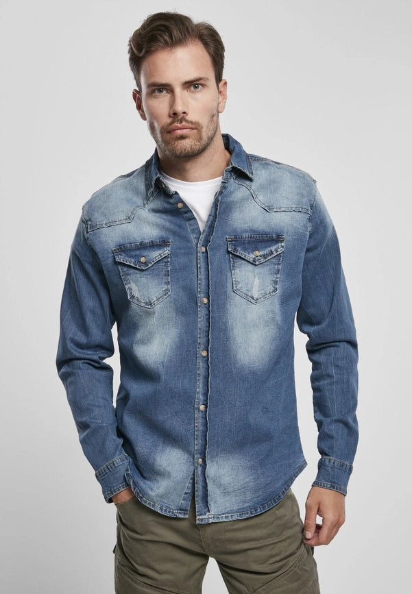 Riley Denim Shirt-Shirt-Norvine-S-Denim Grey-Urbanheer