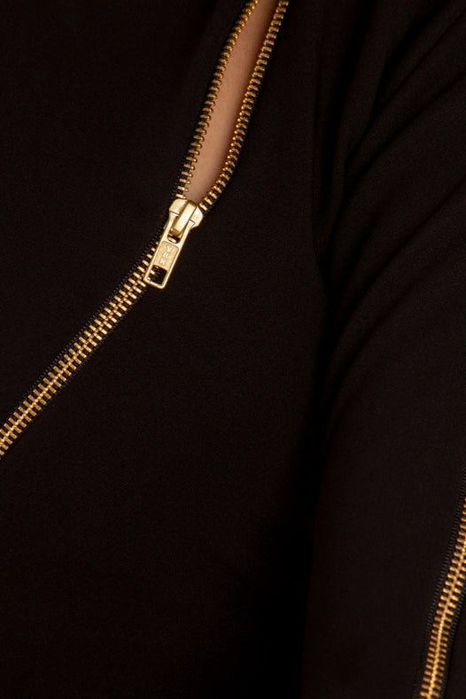 Rina Black Long Sleeves Dress-Dress-Ashley Stambouli-XS-Urbanheer