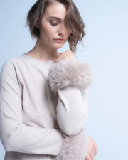 Rita Beige Fur Sweater-Sweater-NIZA-M-Urbanheer