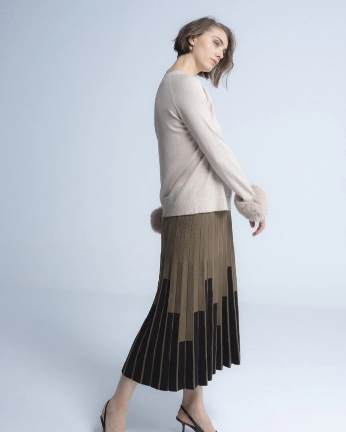 Rita Beige Fur Sweater-Sweater-NIZA-M-Urbanheer