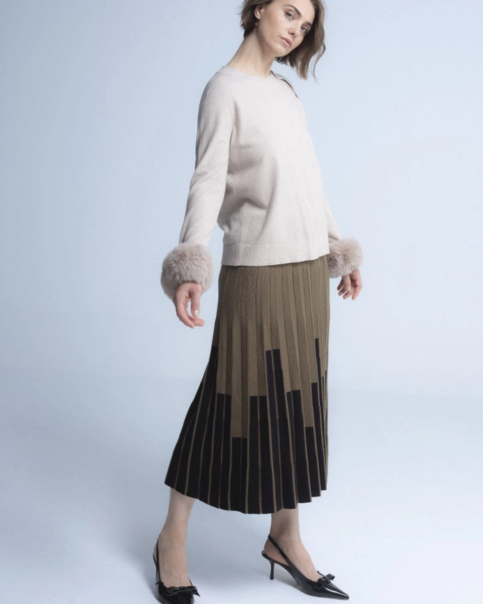 Rita Beige Fur Sweater-Sweater-NIZA-M-Urbanheer