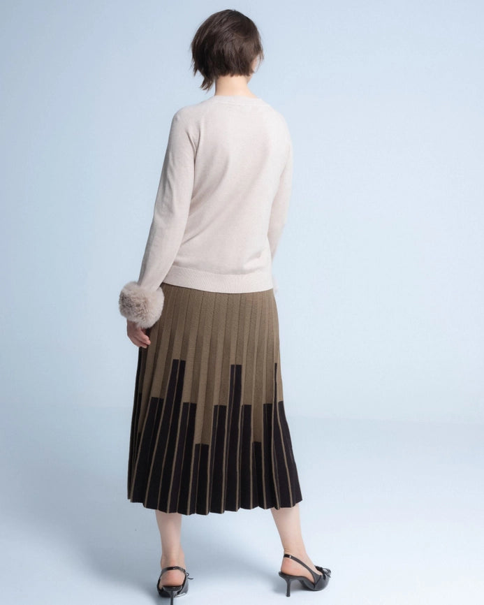 Rita Beige Fur Sweater-Sweater-NIZA-M-Urbanheer