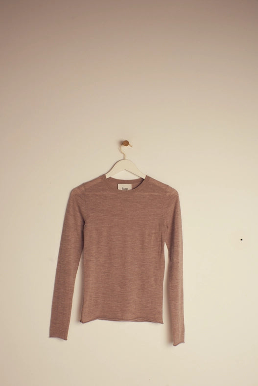 Rita Cashmere Knitted Crew Neck Pullover Brown-Pullover-Leap Concept-XS-Brown-Urbanheer