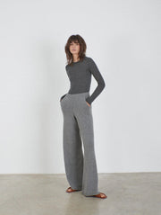 Rita Cashmere Knitted Crew Neck Pullover Grey-Pullover-Leap Concept-XS-Grey-Urbanheer
