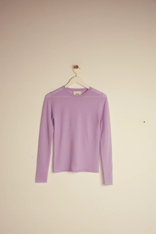 Rita Cashmere Knitted Crew Neck Pullover Purple-Pullover-Leap Concept-XS-Purple-Urbanheer