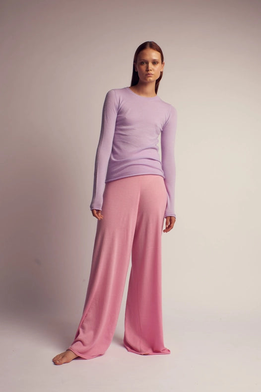 Rita Cashmere Knitted Crew Neck Pullover Purple-Pullover-Leap Concept-XS-Purple-Urbanheer