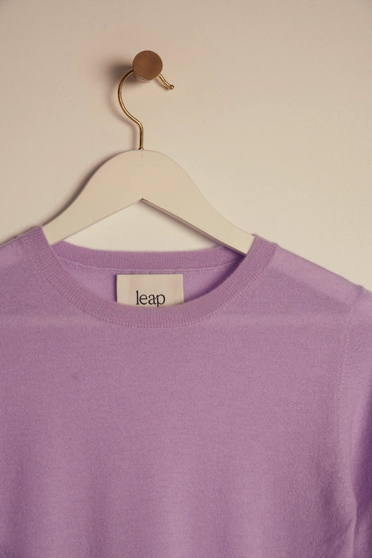 Rita Cashmere Knitted Crew Neck Pullover Purple-Pullover-Leap Concept-XS-Purple-Urbanheer