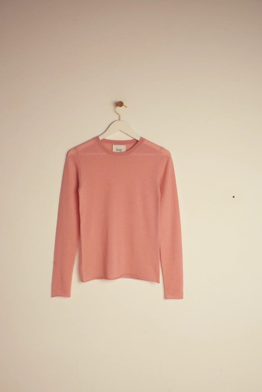 Rita Cashmere Knitted Crew Neck Pullover Salmon-Pullover-Leap Concept-XS-Salmon-Urbanheer