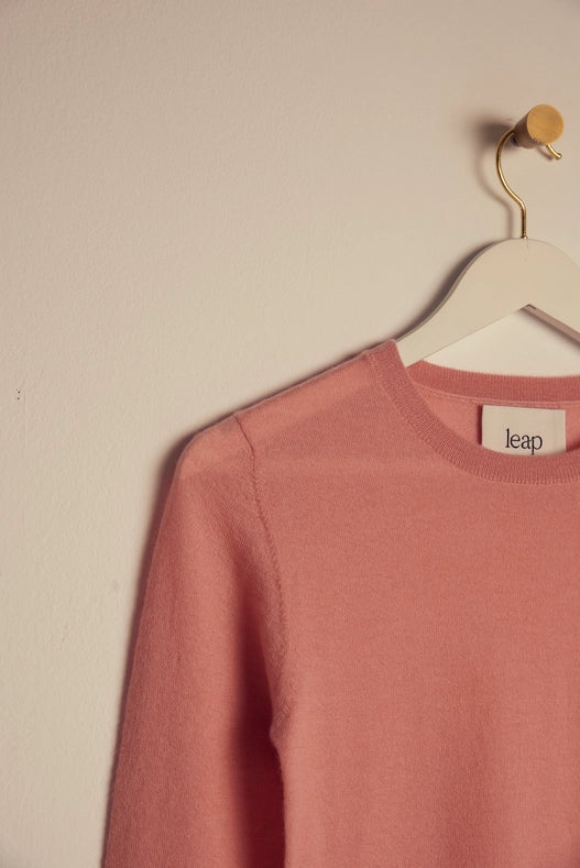 Rita Cashmere Knitted Crew Neck Pullover Salmon-Pullover-Leap Concept-XS-Salmon-Urbanheer