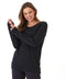 Roberta Feather Fleece Snap Button Sweatshirt