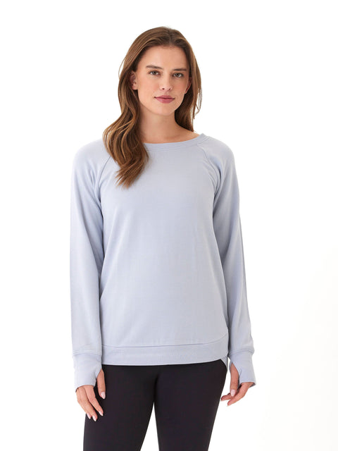 Roberta Feather Fleece Snap Button Sweatshirt