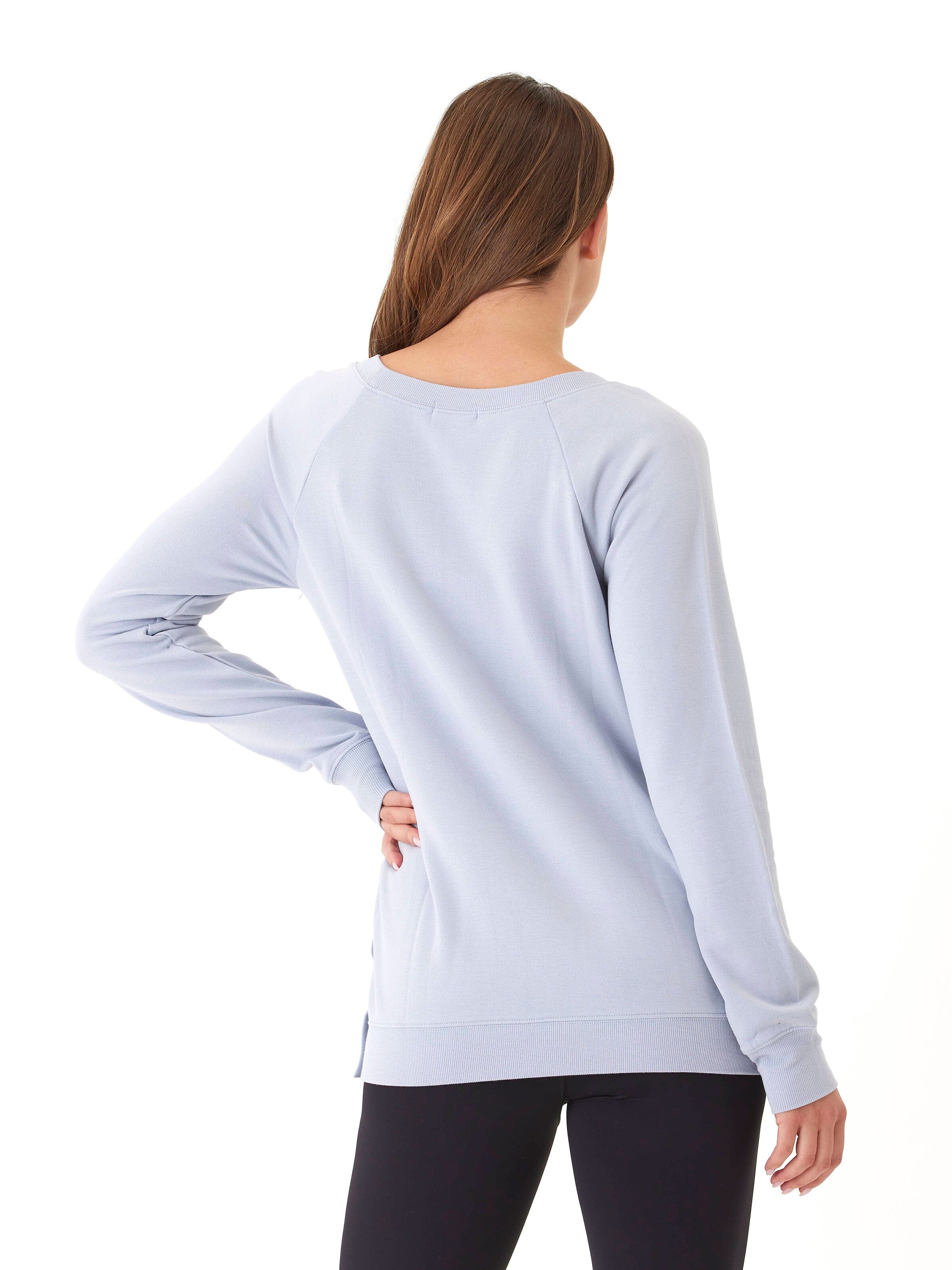 Roberta Feather Fleece Snap Button Sweatshirt