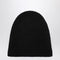 Roberto Collina Black cashmere ribbed beanie