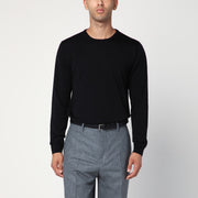 Roberto Collina Black crew neck wool sweater