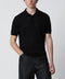Roberto Collina Black openwork cotton polo