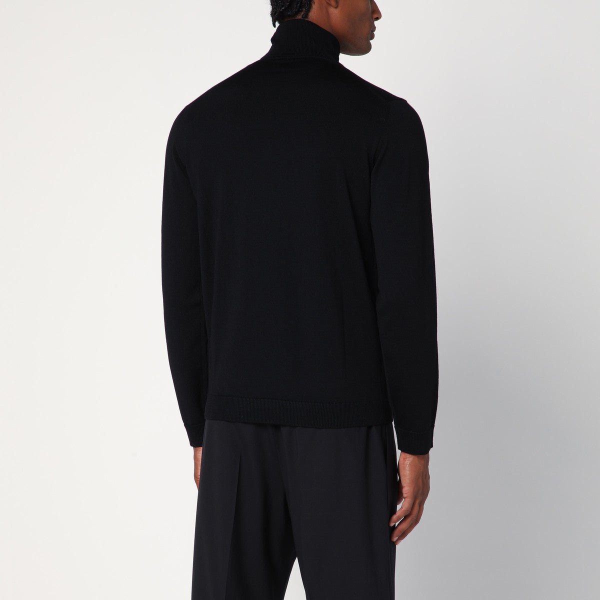Roberto Collina Black wool turtleneck sweater