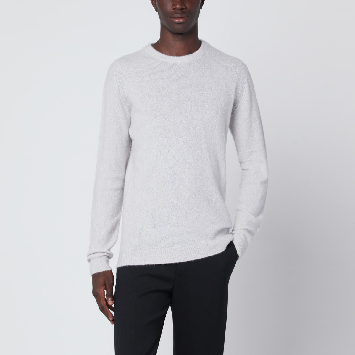 Roberto Collina Ice-colored sweater in cashmere blend