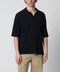 Roberto Collina Navy blue cotton knit polo shirt