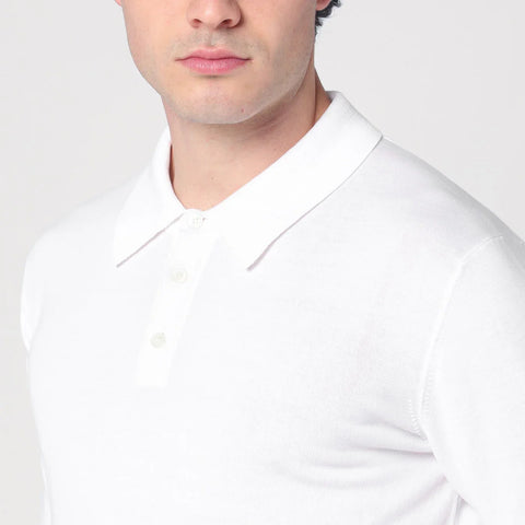 Roberto Collina White polo in cotton