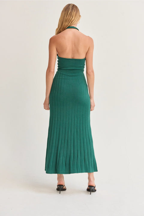 Robin Cross-Front Lurex Full-Fashion Midi Dress