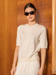 Roma Cashmere Sweater Ivory-Sweater-Bel Cashmere S.C.-S-Ivory-Urbanheer