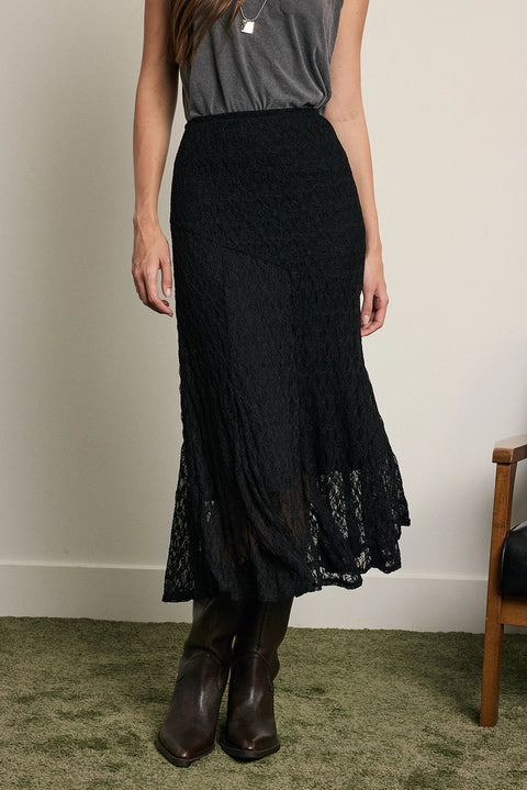 Romantic Lace Mermaid Mid Skirt