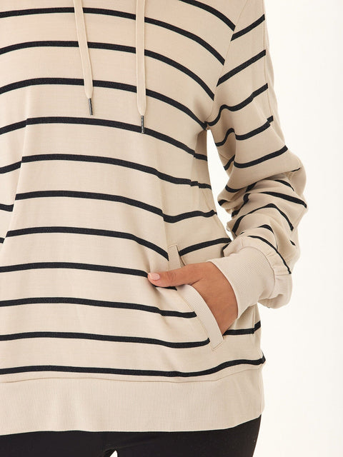Romi Feather Fleece Rib Mix Hoodie
