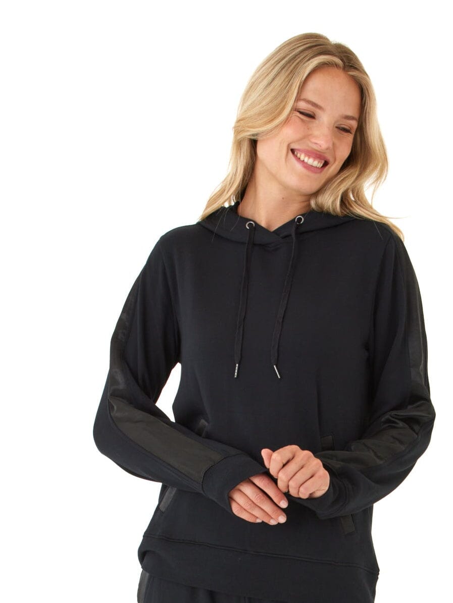 Romi Feather Fleece Trim Detail Hoodie