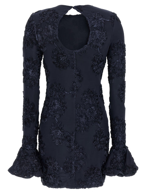 Rotate Birger Christensen 3d Mesh Mini Dress