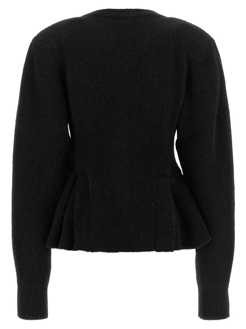Rotate Birger Christensen Black Jewel Button Cardigan