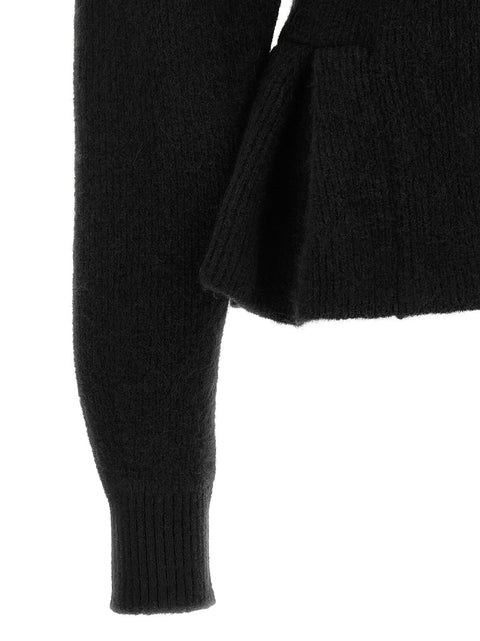 Rotate Birger Christensen Black Jewel Button Cardigan